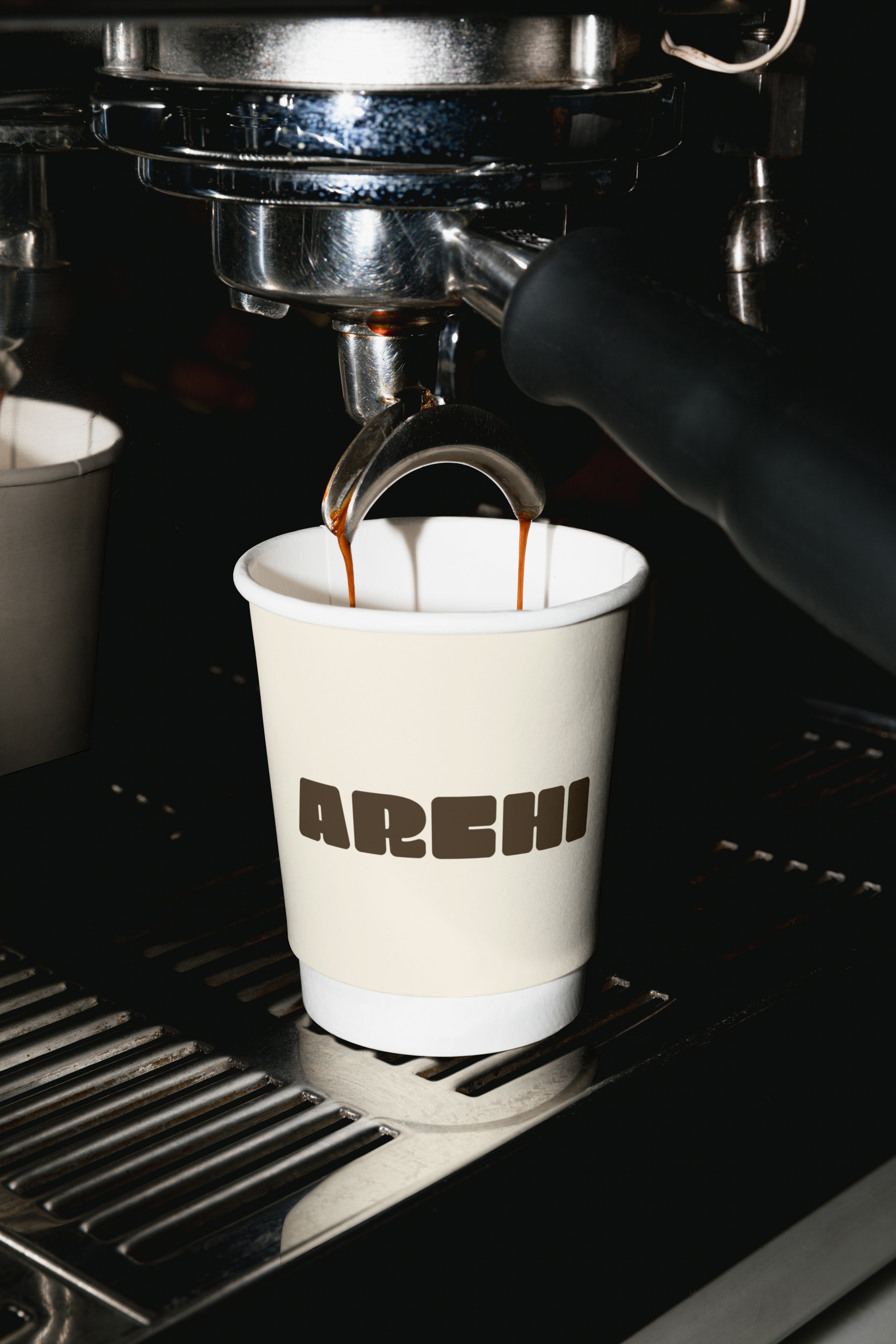 Graphic of a typography specimen showing the alphabet and numerals on top of a dark gray background.