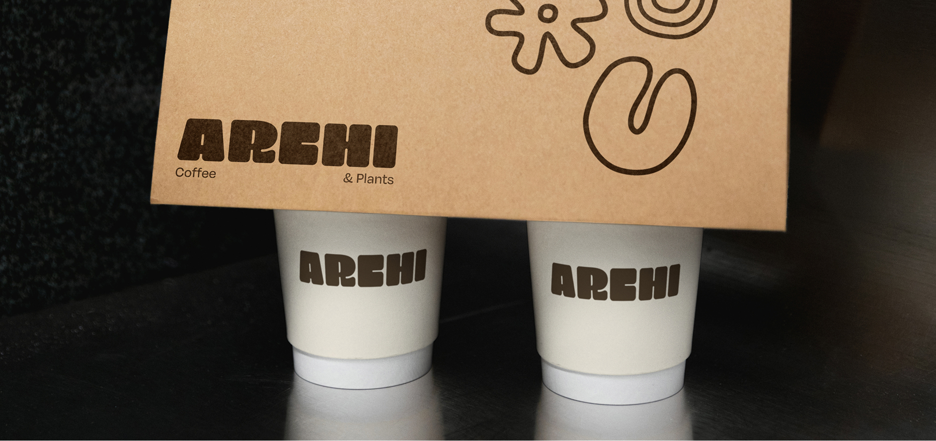 Graphic depicting UI-styled buttons with different categories of interior design items on top of an image of a modern interior living room.